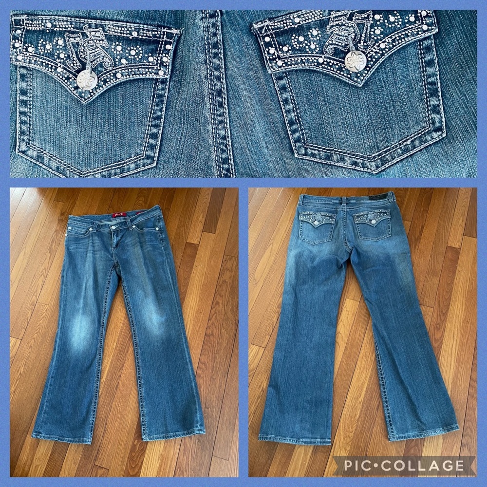 7 jeans size 14p zipper/button closure, embellished pockets